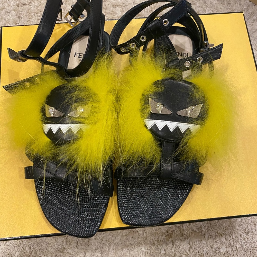 Fendi W sandals.  100% AUTHENTIC!